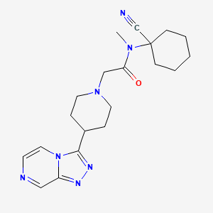 molecular formula C20H27N7O B2784564 N-(1-cyanocyclohexyl)-N-methyl-2-(4-{[1,2,4]triazolo[4,3-a]pyrazin-3-yl}piperidin-1-yl)acetamide CAS No. 1423736-02-0