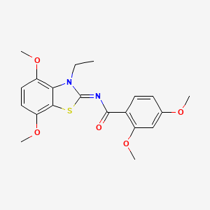 N-(3-ethyl-4,7-dimethoxy-1,3-benzothiazol-2-ylidene)-2,4-dimethoxybenzamide