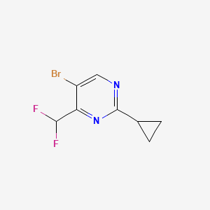 B2784578 5-Bromo-2-cyclopropyl-4-(difluoromethyl)pyrimidine CAS No. 2248401-58-1