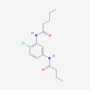 molecular formula C15H21ClN2O2 B278458 N-[5-(butanoylamino)-2-chlorophenyl]pentanamide 