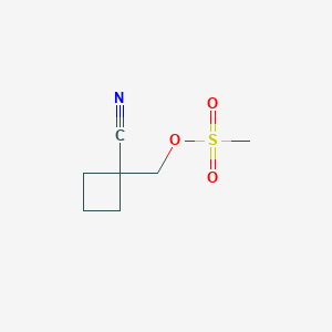 molecular formula C7H11NO3S B2784581 (1-氰基环丁基)甲基甲磺酸酯 CAS No. 1909313-54-7