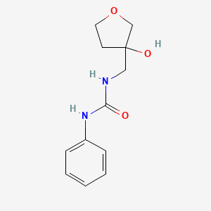 molecular formula C12H16N2O3 B2784590 1-((3-Hydroxytetrahydrofuran-3-yl)methyl)-3-phenylurea CAS No. 1991787-47-3
