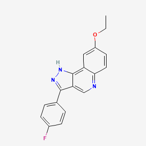 molecular formula C18H14FN3O B2784603 8-乙氧基-3-(4-氟苯基)-1H-吡唑并[4,3-c]喹啉 CAS No. 1029784-86-8