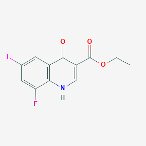 molecular formula C12H9FINO3 B2784609 Ethyl 8-fluoro-6-iodo-4-oxo-1,4-dihydroquinoline-3-carboxylate CAS No. 228728-08-3