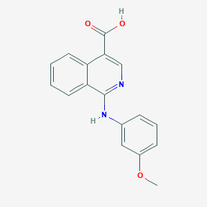 1-[(3-Methoxyphenyl)amino]isoquinoline-4-carboxylic acid