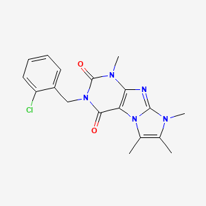 2-[(2-Chlorophenyl)methyl]-4,6,7,8-tetramethylpurino[7,8-a]imidazole-1,3-dione