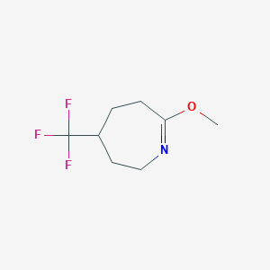 molecular formula C8H12F3NO B2784619 7-Methoxy-4-(trifluoromethyl)-3,4,5,6-tetrahydro-2H-azepine CAS No. 2305252-44-0