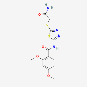 N-(5-((2-amino-2-oxoethyl)thio)-1,3,4-thiadiazol-2-yl)-2,4-dimethoxybenzamide