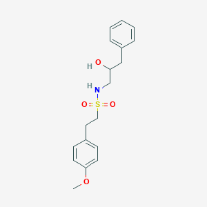 molecular formula C18H23NO4S B2784636 N-(2-hydroxy-3-phenylpropyl)-2-(4-methoxyphenyl)ethanesulfonamide CAS No. 1351608-43-9