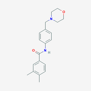 molecular formula C20H24N2O2 B278464 3,4-dimethyl-N-[4-(morpholin-4-ylmethyl)phenyl]benzamide 