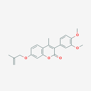 3-(3,4-dimethoxyphenyl)-4-methyl-7-((2-methylallyl)oxy)-2H-chromen-2-one