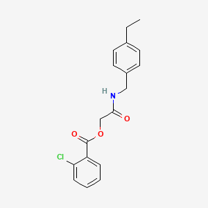 molecular formula C18H18ClNO3 B2784641 2-((4-Ethylbenzyl)amino)-2-oxoethyl 2-chlorobenzoate CAS No. 1242006-83-2