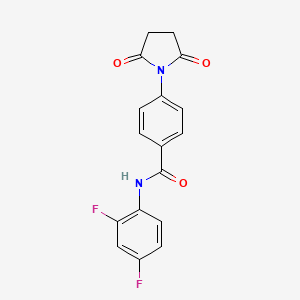 molecular formula C17H12F2N2O3 B2784652 N-(2,4-difluorophenyl)-4-(2,5-dioxopyrrolidin-1-yl)benzamide CAS No. 330200-90-3