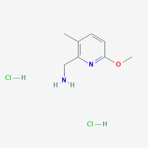 molecular formula C8H14Cl2N2O B2784657 (6-甲氧基-3-甲基吡啶-2-基)甲胺;二盐酸盐 CAS No. 2490420-54-5