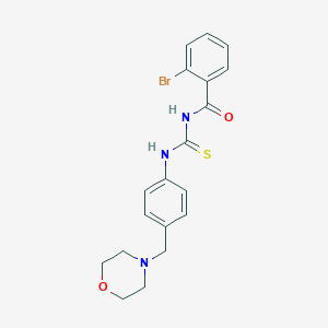 molecular formula C19H20BrN3O2S B278466 2-bromo-N-{[4-(morpholin-4-ylmethyl)phenyl]carbamothioyl}benzamide 