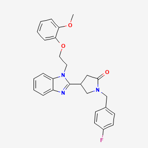 1-(4-fluorobenzyl)-4-{1-[2-(2-methoxyphenoxy)ethyl]-1H-benzimidazol-2-yl}pyrrolidin-2-one