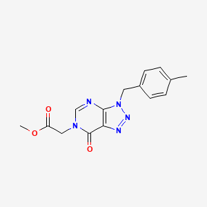 molecular formula C15H15N5O3 B2784668 methyl 2-(3-(4-methylbenzyl)-7-oxo-3H-[1,2,3]triazolo[4,5-d]pyrimidin-6(7H)-yl)acetate CAS No. 847382-16-5