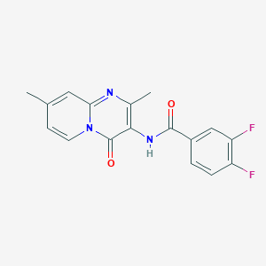 molecular formula C17H13F2N3O2 B2784669 N-(2,8-dimethyl-4-oxo-4H-pyrido[1,2-a]pyrimidin-3-yl)-3,4-difluorobenzamide CAS No. 946256-45-7
