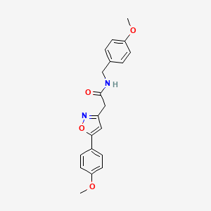molecular formula C20H20N2O4 B2784677 N-(4-methoxybenzyl)-2-(5-(4-methoxyphenyl)isoxazol-3-yl)acetamide CAS No. 953254-23-4