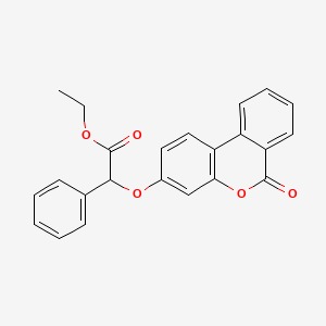 molecular formula C23H18O5 B2784689 ethyl [(6-oxo-6H-benzo[c]chromen-3-yl)oxy](phenyl)acetate CAS No. 405917-20-6
