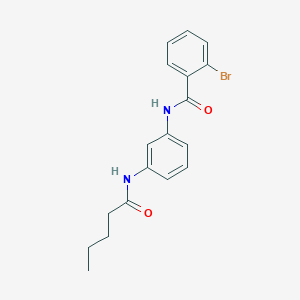 molecular formula C18H19BrN2O2 B278469 2-溴-N-[3-(戊酰氨基)苯基]苯甲酰胺 