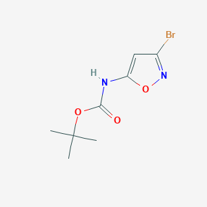 molecular formula C8H11BrN2O3 B2784693 叔丁基-N-(3-溴-1,2-噁唑-5-基)氨基甲酸叔丁酯 CAS No. 2307781-69-5