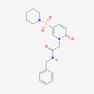 molecular formula C19H23N3O4S B2784695 N-benzyl-2-[2-oxo-5-(piperidin-1-ylsulfonyl)pyridin-1(2H)-yl]acetamide CAS No. 1358439-25-4
