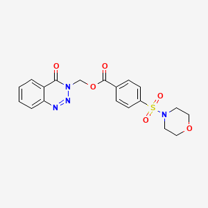 molecular formula C19H18N4O6S B2784697 (4-Oxo-1,2,3-benzotriazin-3-yl)methyl 4-morpholin-4-ylsulfonylbenzoate CAS No. 454231-92-6