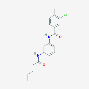 molecular formula C19H21ClN2O2 B278471 3-chloro-4-methyl-N-[3-(pentanoylamino)phenyl]benzamide 