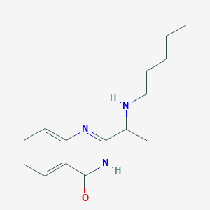 molecular formula C15H21N3O B2784714 2-[1-(pentylamino)ethyl]-4(3H)-quinazolinone CAS No. 866010-10-8