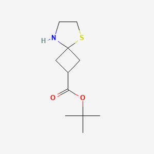 molecular formula C11H19NO2S B2784716 叔丁基-5-硫-8-氮杂螺[3.4]辛烷-2-羧酸酯 CAS No. 2228763-79-7