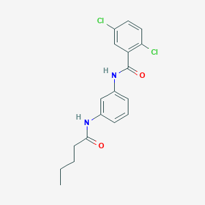 molecular formula C18H18Cl2N2O2 B278472 2,5-dichloro-N-[3-(pentanoylamino)phenyl]benzamide 