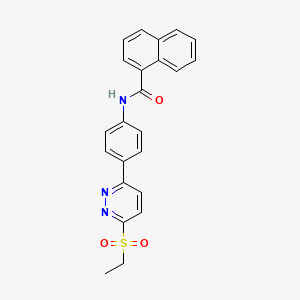molecular formula C23H19N3O3S B2784729 N-(4-(6-(ethylsulfonyl)pyridazin-3-yl)phenyl)-1-naphthamide CAS No. 1004258-11-0