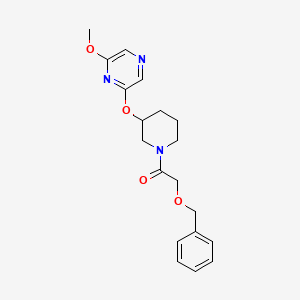 molecular formula C19H23N3O4 B2784737 2-(Benzyloxy)-1-(3-((6-methoxypyrazin-2-yl)oxy)piperidin-1-yl)ethanone CAS No. 2034481-82-6
