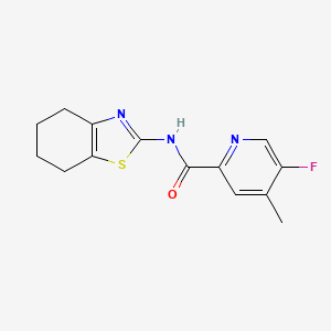molecular formula C14H14FN3OS B2784743 5-Fluoro-4-methyl-N-(4,5,6,7-tetrahydro-1,3-benzothiazol-2-yl)pyridine-2-carboxamide CAS No. 2415554-92-4