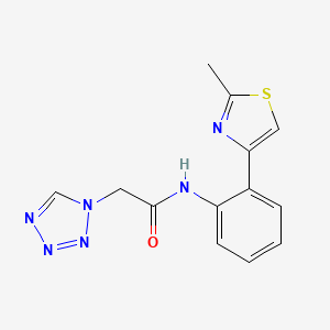 molecular formula C13H12N6OS B2784747 N-(2-(2-methylthiazol-4-yl)phenyl)-2-(1H-tetrazol-1-yl)acetamide CAS No. 1797903-96-8