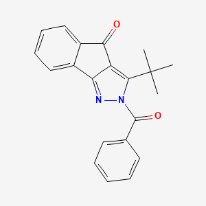 molecular formula C21H18N2O2 B2784749 3-(Tert-butyl)-2-(phenylcarbonyl)indeno[3,2-C]pyrazol-4-one CAS No. 1022454-71-2
