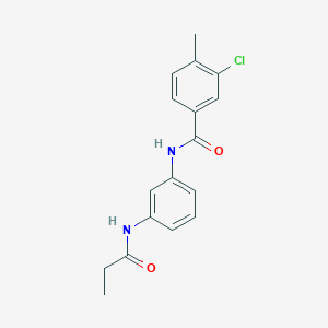 3-chloro-4-methyl-N-[3-(propanoylamino)phenyl]benzamide
