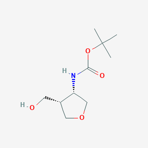 molecular formula C10H19NO4 B2784751 tert-Butyl ((3S,4S)-4-(hydroxymethyl)tetrahydrofuran-3-yl)carbamate CAS No. 1903431-86-6