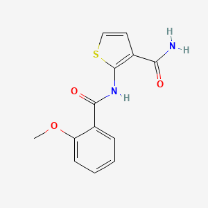 molecular formula C13H12N2O3S B2784762 2-(2-Methoxybenzamido)thiophene-3-carboxamide CAS No. 864941-04-8