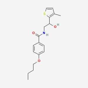 molecular formula C18H23NO3S B2784771 4-butoxy-N-(2-hydroxy-2-(3-methylthiophen-2-yl)ethyl)benzamide CAS No. 1351615-59-2