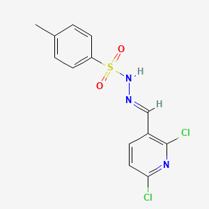molecular formula C13H11Cl2N3O2S B2784780 N'-((2,6-Dichloropyridin-3-yl)methylene)-4-methylbenzenesulfonohydrazide CAS No. 1820748-57-9