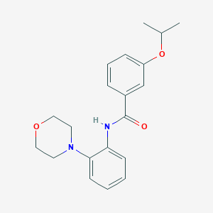 molecular formula C20H24N2O3 B278479 3-Isopropoxy-N-(2-morpholin-4-yl-phenyl)-benzamide 