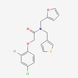 molecular formula C18H15Cl2NO3S B2784790 2-(2,4-二氯苯氧基)-N-(呋喃-2-基甲基)-N-(噻吩-3-基甲基)乙酰胺 CAS No. 1219905-76-6