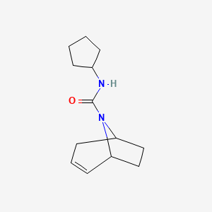 molecular formula C13H20N2O B2784793 (1R,5S)-N-环戊基-8-氮杂双环[3.2.1]辛-2-烯-8-甲酰胺 CAS No. 1798047-07-0