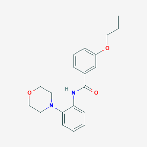molecular formula C20H24N2O3 B278480 N-[2-(4-morpholinyl)phenyl]-3-propoxybenzamide 