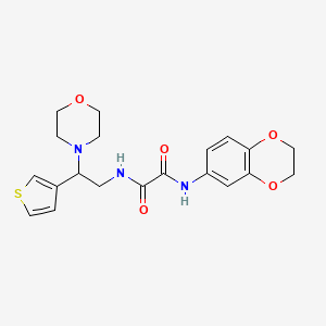 molecular formula C20H23N3O5S B2784801 N1-(2,3-dihydrobenzo[b][1,4]dioxin-6-yl)-N2-(2-morpholino-2-(thiophen-3-yl)ethyl)oxalamide CAS No. 946303-45-3