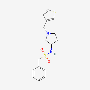 molecular formula C16H20N2O2S2 B2784802 1-苯基-N-{1-[(噻吩-3-基)甲基]吡咯烷-3-基}甲磺酰胺 CAS No. 2097912-68-8