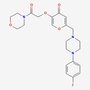 2-((4-(4-fluorophenyl)piperazin-1-yl)methyl)-5-(2-morpholino-2-oxoethoxy)-4H-pyran-4-one