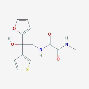 molecular formula C13H14N2O4S B2784805 N1-(2-(furan-2-yl)-2-hydroxy-2-(thiophen-3-yl)ethyl)-N2-methyloxalamide CAS No. 2034332-44-8